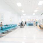 Abstract blur hospital and clinic interior for background